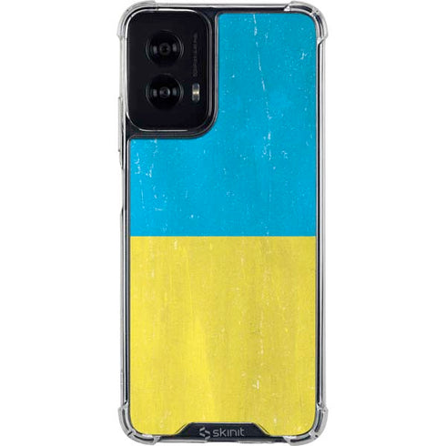 Ukraine Flag Distressed Moto G Power 5G (2024) Clear Case